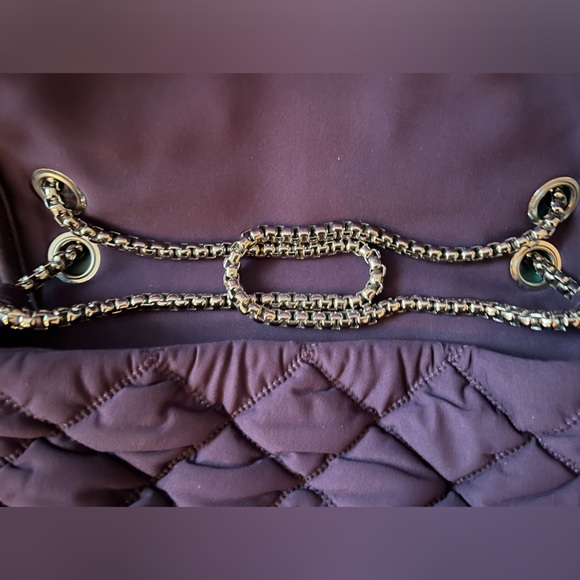 CHANEL Purple Quilted Bubble Shoulder Bag Silver CC Chain Strap Purse HOST PICK - Picture 13 of 17